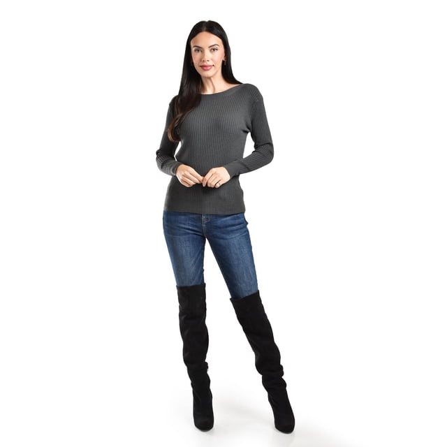 Sueter acanalado Roman Fashion /Juvenil, 9188 (Gris) gris M