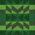 thumbnail image 1 of Ahgly Company Machine Washable Indoor Square Transitional Dark Forest Green Area Rugs, 7' Square, 1 of 7