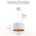 thumbnail image 3 of Lampara Colgante Yidda Blanco iluminacion luz vic, 3 of 4
