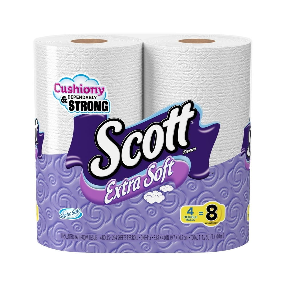Scott Toilet Paper, Extra Soft, 4 Double Rolls
