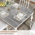 thumbnail image 2 of BeesClover Dining Table for 6, 78.8" Long Farmhouse Style Kitchen Table with Spacious Top, Durable Heavy-Duty Legs, Large Family Dinner Desk & Dinette for Gatherings(Without Chair), 2 of 7