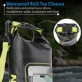 thumbnail image 5 of Marine IP68 Waterproof Dry Bag 2L - Roll Top Waterproof Backpack w/ Phone Case/Pouch - Boating & Kayak Accessories - Essentials for Camping Swimming Beach Fishing Rafting Travel - Black/Yell, 5 of 5