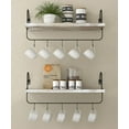 thumbnail image 1 of Soporte para taza de café, estante para barra de café con ganchos, organizador de tazas de montaje en pared, estantes para tazas, colgador para cápsulas de café, decoración de cocina de estilo, 1 of 7
