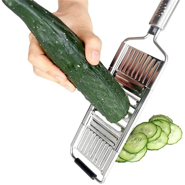 4-in-1 Adjustable Multifunctional Grater – Hand Guard, Stainless Steel Vegetable Slicer & Cheese Grater