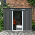 thumbnail image 2 of Catrimown Durable UV Resistant Metal Outdoor Storage Shed, 72.1 x 90.5 x 51.2, Grey, 2 of 7