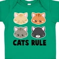 thumbnail image 4 of Inktastic Cats Rule with Cat Heads Boys or Girls Baby Bodysuit, 4 of 5