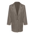 thumbnail image 4 of Vedolay Womens 2023 Coat Women's Plus Size Elegant Split Long Sleeve Open Front Office Blazer Jacket,Gray M, 4 of 5