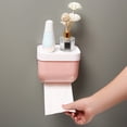 thumbnail image 4 of SPRING PARK Facial Tissue Cover, Tissue Box Cover, Facial Tissue Dispenser, Nordic Bathroom Shower Wall Mount Tissue Roll Paper Storage Rack Shelf Holder for Bathroom, Bedroom or Office, 4 of 7