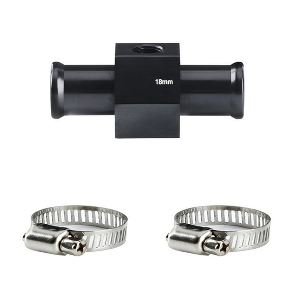 BELOWSYALER 18/20/22/24/28/30/32/34/36/38/40MM Radiator Adaptor Water Temp Gauge Temp Hose Adapter Attachment Hose Clamps