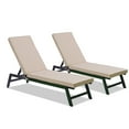 thumbnail image 2 of Chaise Lounge Cushions Outdoor, Breathable and UV Resistant, Fade Resistant & Fade-Resistant Lounger Cushions Suitable for Patio Furniture, Pool, Lawn (Khaki-2 pcs), 2 of 7