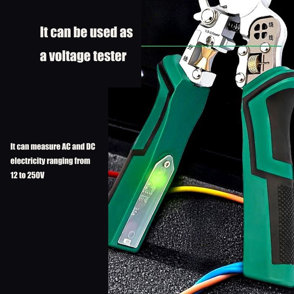 MOMOJIA 8 In 1 Wire Stripper Wire Stripping Tool with Voltage Tester Cable Cutters