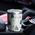 thumbnail image 4 of 30oz Blue and Gold Christmas Tree Pattern Tumblers Stainless Steel Tumbler with Lid and Straw,Vacuum Insulated Double Wall Travel Tumbler Cups Mug with Cleaning Brush for Coffee,Tea, 4 of 7