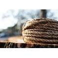 thumbnail image 5 of twisted manila rope hemp rope (3/8 in x 50 ft) - sgt knots - tan brown natural rope - thick heavy duty rustic outdoor cordage for craft, dock, decorative landscaping, climbing, 5 of 9