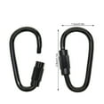 thumbnail image 5 of D anillo de bloqueo Mosquetón Llavero Mini ganchos Cerradura de primavera Escalada Carabiners Clips Titular Regalos para viajar Black 24 Packs Methold HA010943-03, 5 of 5