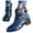 Blue, variant on OKBOP Womens Heeled Ankle Boots-Chelsea Christmas Women'S Chelsea Boots Booties Leather Causal Winter Boots for Women Blue