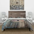 thumbnail image 3 of Designart 'Colorful Rusty Keyhole on Wooden Door' Vintage Duvet Cover Set, 3 of 4