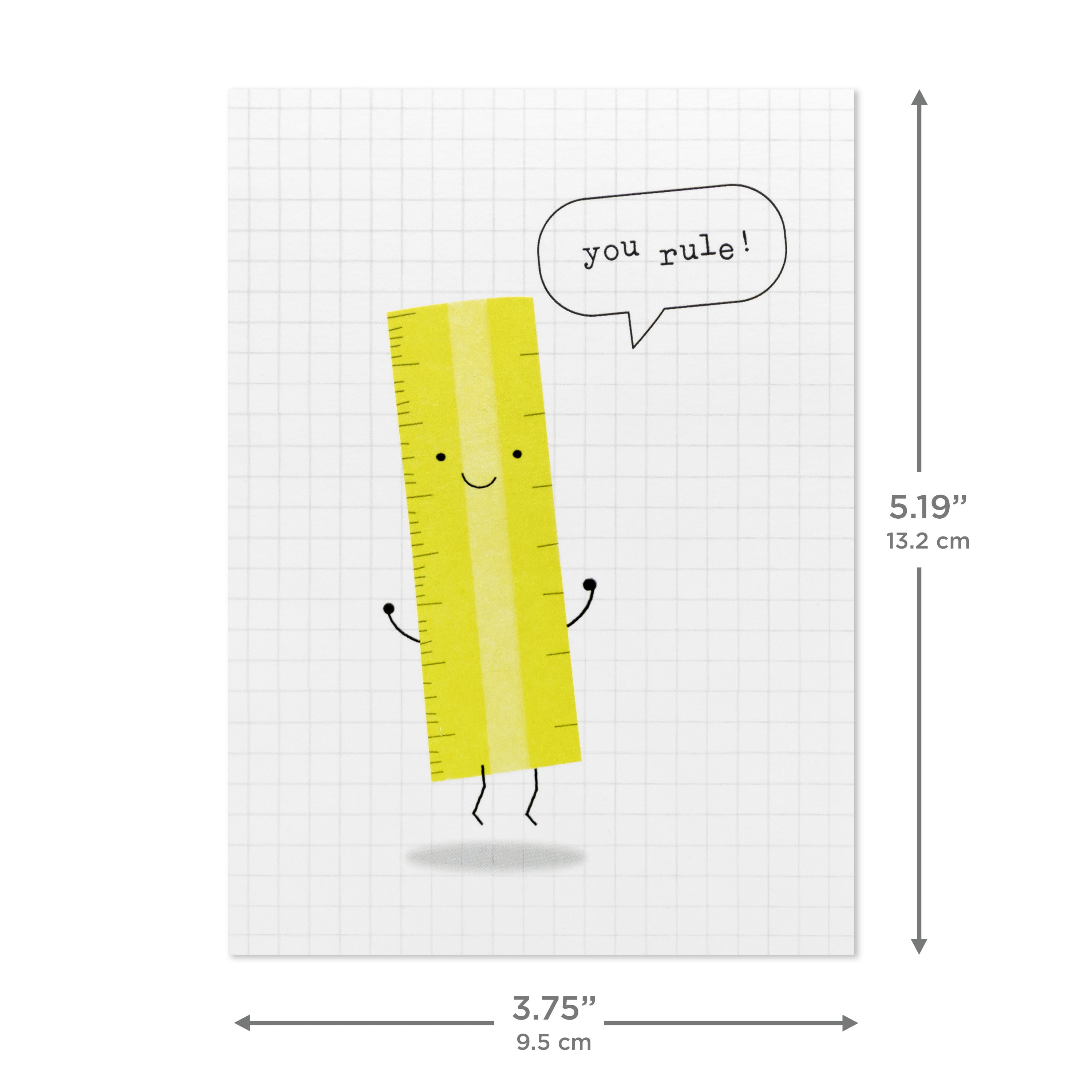 Hallmark Blank Notes (Happy Ruler), Pack of 10