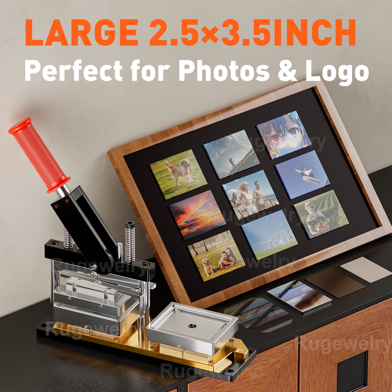 Magnet Maker Machine Kit 2.5x3.5inch DIY Photo Magnet Making Machine+Paper Cutter+100 Sets Supplies