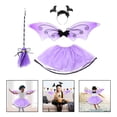 thumbnail image 4 of KAKOWELY 1 juego de falda con alas para niña, vestido de actuación, diadema de murciélago para Halloween, disfraz de cosplay, 4 of 4