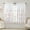 Leaves-pink, variant on Non-See-Through Pink and White Privacy Sheer Curtains 52 X 63 Inch Length 2 Panels, Leaf Floral Printed Light Filtering Semi Sheer Window Curtains Drapes for Bedroom Living Room