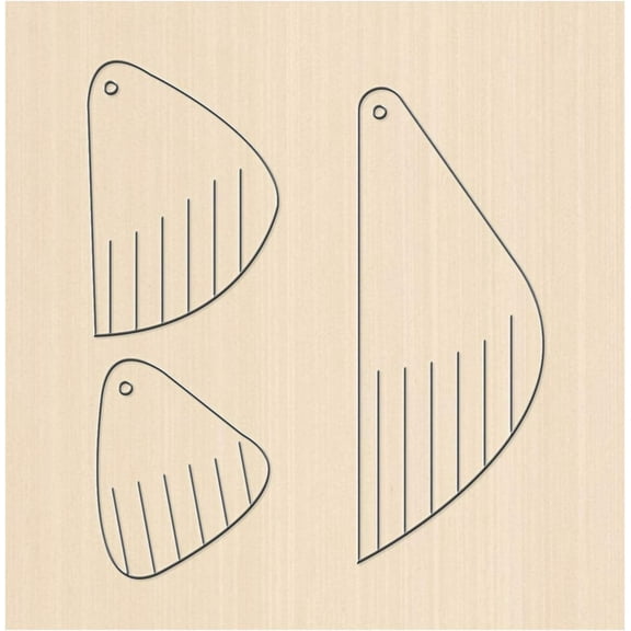 Scrapbook Embossing Wooden Die Cutting Leather Mold Plate Shape Cutting Mold for Earring Jewelry DIY Leather Crafts Making NOT for Mixed Color