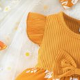 thumbnail image 4 of NOLDARES Girls Dress Short Sleeve Solid Color Tunic A-Line Tiered Swing Dress Cute Summer Party(Yellow,3-6 Months), 4 of 8