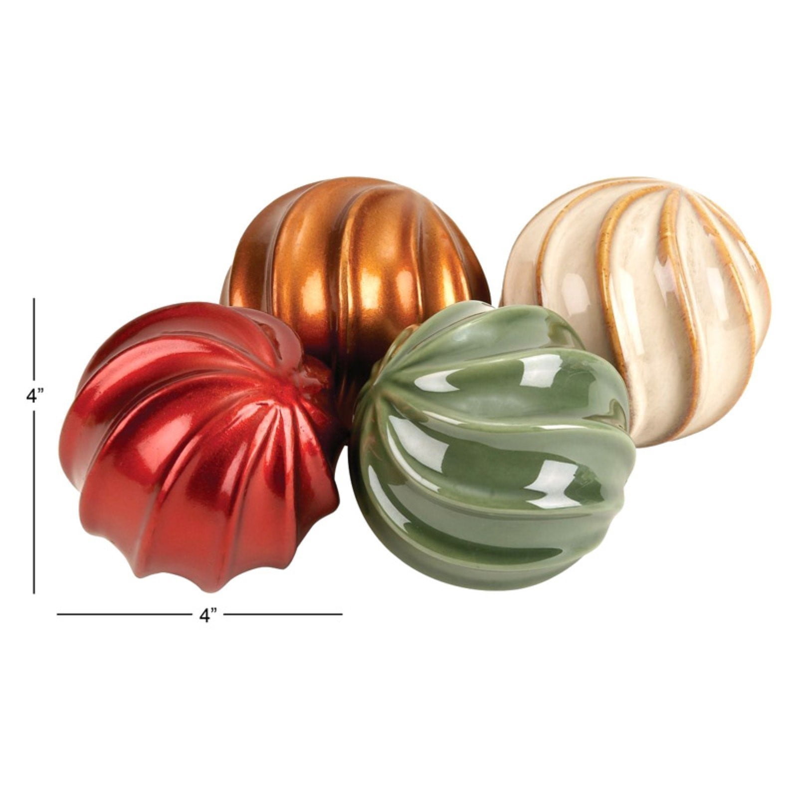 Decmode Ceramic Ball Set Of 4 Multi Color Walmart Com