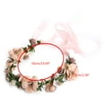 thumbnail image 6 of Eye-catching Floral Wreath Hairband Adjustable Flower Hair Headband for Wedding, 6 of 6