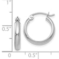thumbnail image 4 of 14k White Gold Polished Hoop Earring 14k White Gold Earrings, 4 of 4