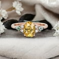 thumbnail image 4 of STERLING MINIMALIST 1.5ct Oval Shaped Yellow Citrine Engagement Ring, Kite Cut Moss Agate Bridal Ring, Diamond Promise Ring For Her, Christmas Gifts, Birthstone Fine Jewelry, 4 of 4