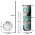 thumbnail image 5 of 20oz Labrador Dogs with Flowers Skinny Tumblers Stainless Steel Tumbler with Lid and Straw,Vacuum Insulated Double Wall Travel Tumbler Cups with Cleaning Brush for Coffee,Tea, 5 of 6