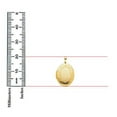 thumbnail image 4 of 14K Solid Yellow Gold Heart Shaped Locket Pendant Valentines Day Gifts For Her (Oval Locket Pendant), 4 of 4
