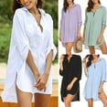 thumbnail image 2 of Maillot de Bain Femme Chemise de Plage Bikini Tenue de Plage Robe de Plage, Bleu Ciel G, 2 of 5