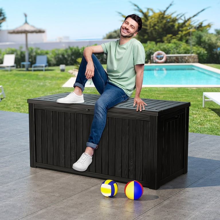 Artmi Extra Large Outdoor Deck Storage Box Waterproof 180 Gallon