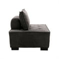 thumbnail image 2 of Williamspace Accent Sofa Chair,Upholstered Leisure Lazy Chair,Modern Square Floor Sofa Single Couch with Removable Pillow for Living Room Bedroom,Gray, 2 of 7