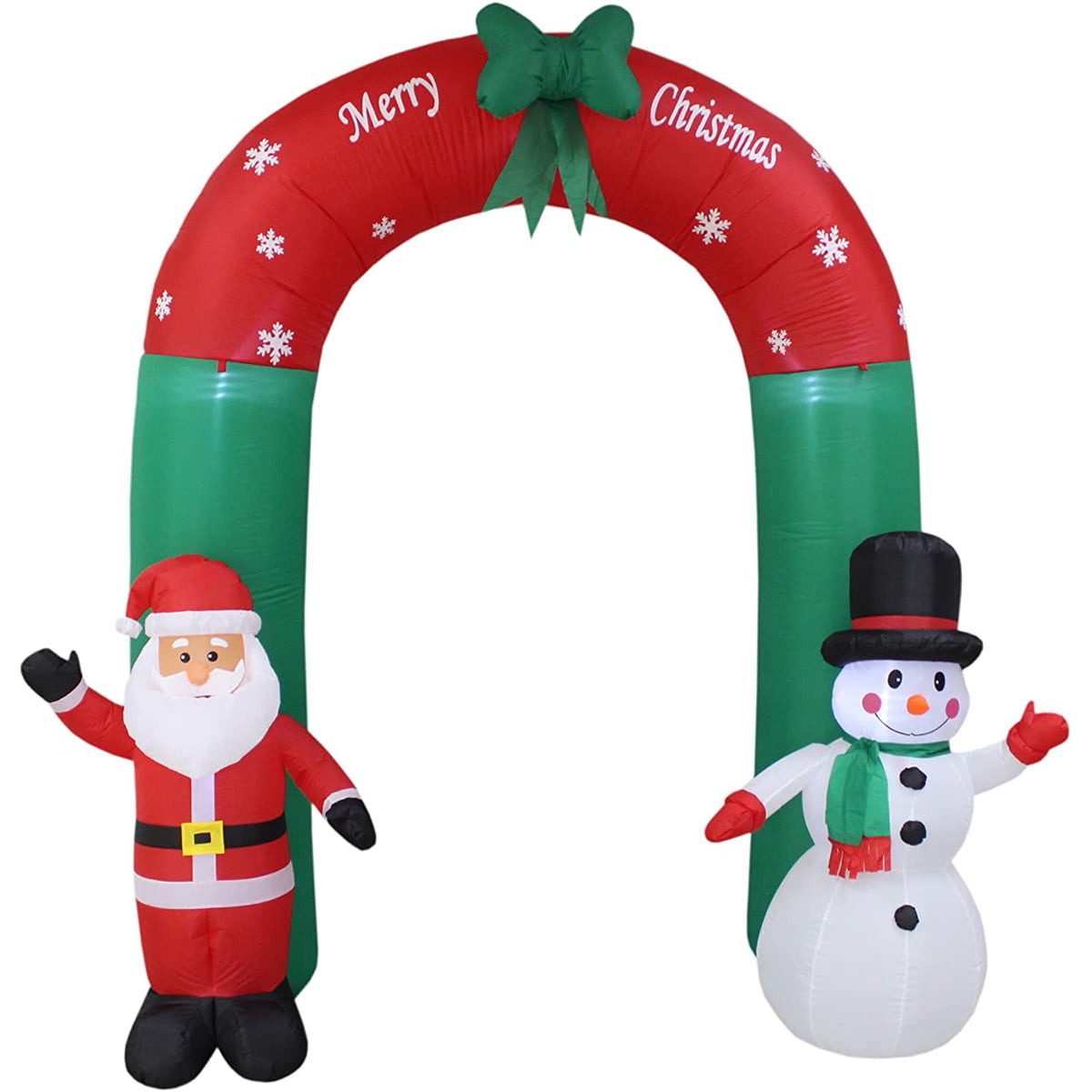 7.87FT Waterproof Inflatable Santa Arch Christmas Decoration Outdoor Lawn Yard 