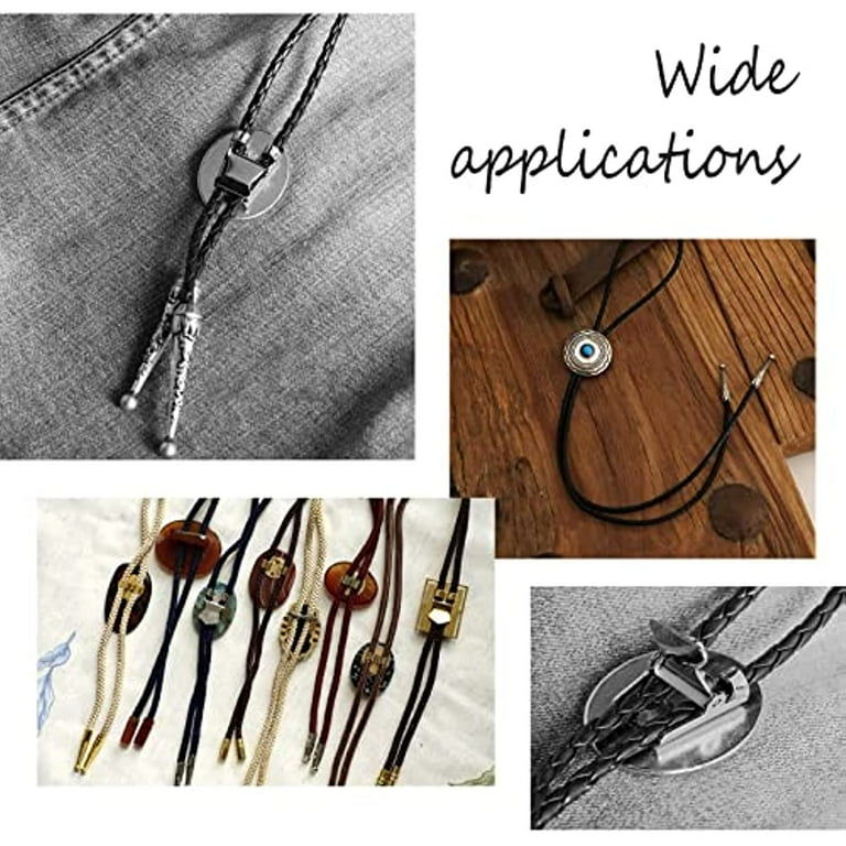 8Pcs Bolo Tie Slide Clasp Bolo Tie Tips Bolo Antique Bronze and Platinum Tie  Buckle Accessories for Men Women Bolo Tie Making DIY Jewelry Making  1.18/0.91Inch 