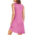 thumbnail image 6 of YAYUBA Summer Dresses for Women 2026 Ladies Fashion Casual Loose Solid Color With Pocket Floral Travel Summer Dress, 6 of 7