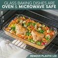 thumbnail image 4 of 8-Piece Deep Glass Baking Dish Set with Plastic Lids - Freezer-to-Oven, Microwave & Dishwasher Safe, 4 of 5