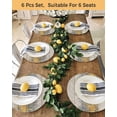 thumbnail image 4 of 15 Inch Round Placemats Set of 6, Yellow Grey Abstract Non Slip Heat Insulation PP Table Mats, Gradient Geometric Graffiti Retro Wooden Washable Place Mats for Kitchen Dining Party Table Decor, 4 of 7