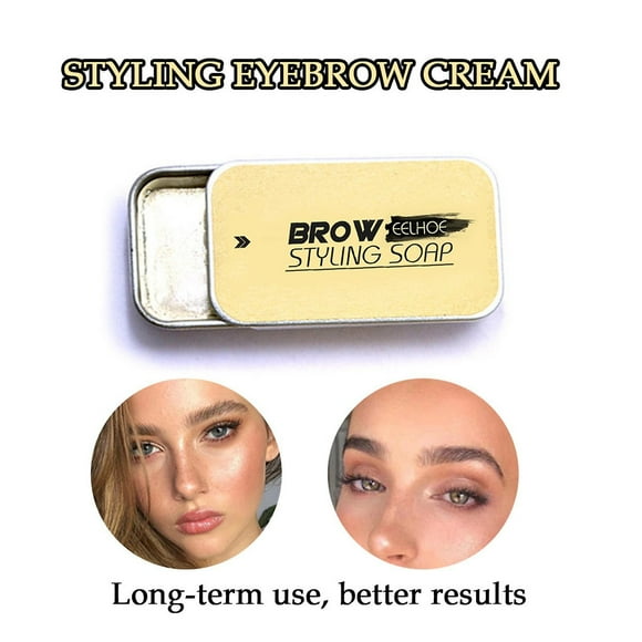 Jabón para dar forma a las cejas, impermeable, fijador, color y brocha