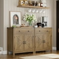 thumbnail image 3 of Homfa Kitchen Buffet Sideboard with Drawer, Compact Coffee Bar with Adjustable Shelf for Dining Room, Rustic Brown, 3 of 7