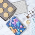 thumbnail image 5 of 2Pack Heat-Resistant Quilted Cotton Potholders - Stylish Kitchen Grips for Hot Pots & Pans Ovens Elegant Two Mermaids, 5 of 7