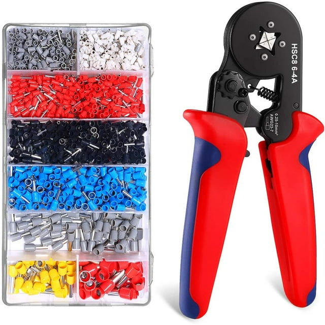 Alicates de crimpado CHEPIHG 1200 4 lados para terminales de casquillos 0,25–10 mm²