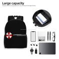 thumbnail image 5 of Mochila negra con símbolo de Resident Evil Corp. para hombre y mujer, mochila para portátil, para trabajo, negocios, viajes, mochila informal para la escuela, mochila para estudiantes universitarios,, 5 of 5