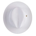 thumbnail image 4 of Men's Braided Wide Brim Pinch Fedora Matching Grosgrain Ribbon Hat in White H-42, 4 of 4