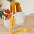 thumbnail image 1 of Bolso de felpa con correa ajustable, bolso cruzado de gallina de dibujos animados para ir de compras, regalo de cumpleaños, 1 of 8