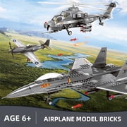 Carrier-Based Aircraft Military Fighter Building Bricks Set compatible with Lego-technic, Air Force Plane Building Toys Army Airplanes Model