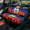 thumbnail image 3 of Uorisanigo UTV Front Bench Seat Cover Dustproof Polyester Fabric, Haitian Flag Print Mule Seat Cover for Kawasaki Mule 4010 4x4 SE 2016-2018 UTV Pioneer Seats Accessories, 3 of 7