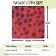 thumbnail image 2 of Red Cheetah Leopard Pattern Square Fitted Tablecloth with Elastic Edge,Square Table Cover,Washable Elastic Table Cover for Home Kitchen Party Decor 36"x36", 2 of 6